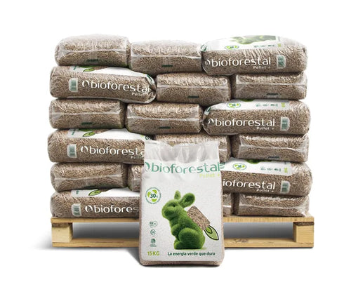 BIOFORESTAL – Pellets de Madera ENplus A1 + PEFC – Palet 42 Sacos x 15 kg (630 kg)