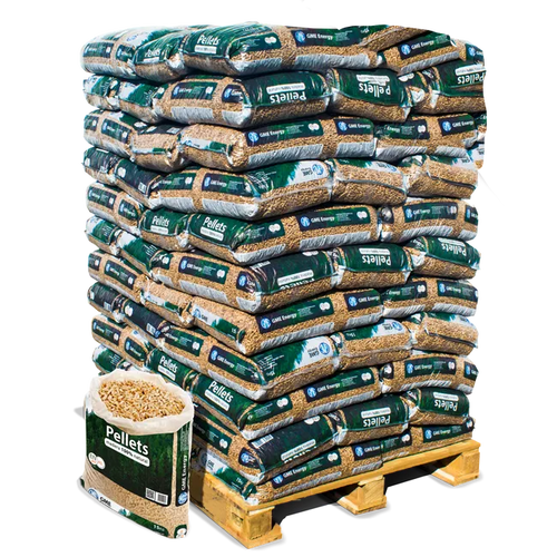 GME Energy – Pellets de Madera ENplus A1 (ID: ES 324) – Palet 77 Sacos x 15 kg (1155 kg)