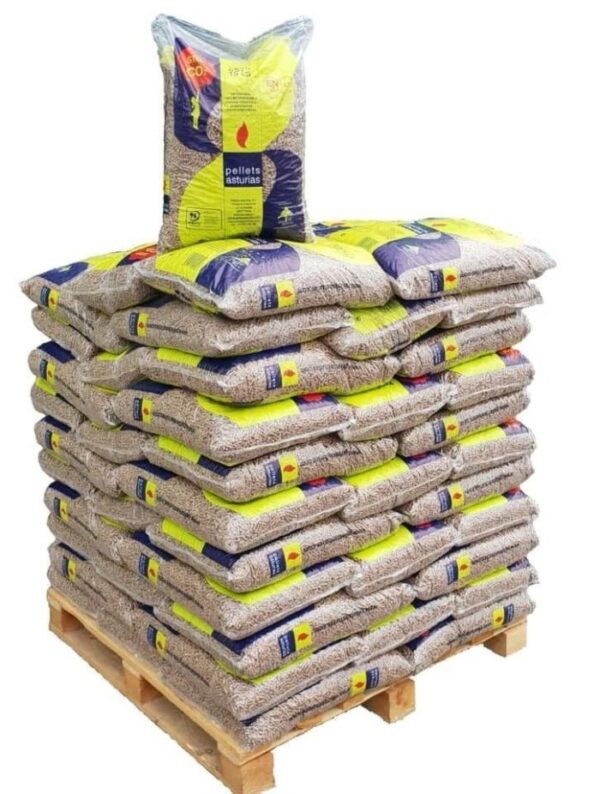 Pellets Asturias – Pellets de Madera – Palet 72 Sacos x 15 kg (1080 kg)